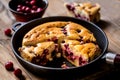 Clafoutis - a traditional French cake with cherries Royalty Free Stock Photo