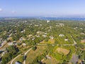 Claiborne Pell Newport Bridge aerial view, Rhode Island, USA