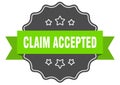 claim accepted label. claim accepted isolated seal. sticker. sign