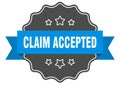 claim accepted label. claim accepted isolated seal. sticker. sign