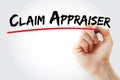 Claim appraiser text with marker