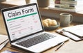 Claim Form Document Refund Indemnity Concept Royalty Free Stock Photo