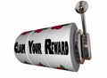 Claim Your Reward Prize Slot Machine Wheels Royalty Free Stock Photo