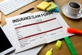 CLAIMS Health insurance form , claims document of the customer