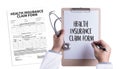 CLAIMS Health insurance form , claims document of the customer