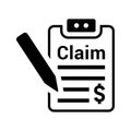 Claims, insurance, money icon. Editable vector logo Royalty Free Stock Photo