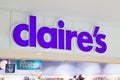 Claire`s Accessories store sign