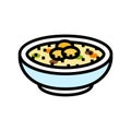 clam chowder sea cuisine color icon vector illustration