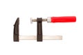 Clamp compression tool, joiner`s tool, on white background, isolated Royalty Free Stock Photo