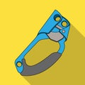 Clamp jumar.Mountaineering single icon in flat style vector symbol stock illustration web.