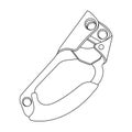 Clamp jumar.Mountaineering single icon in outline style vector symbol stock illustration web. Royalty Free Stock Photo