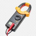 Clamp Meter isolated on transparent background Royalty Free Stock Photo