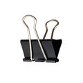 Clamp for papers binder clips isolated on white background in various angles Royalty Free Stock Photo
