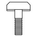 Clamp screw bolt icon, outline style