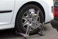 Clamped car Royalty Free Stock Photo