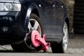 Clamped car Royalty Free Stock Photo