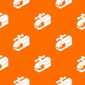 Clamping machine pattern vector orange