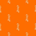 Clamping mites pattern vector orange