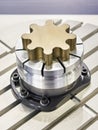 Clamping technology for workpieces Royalty Free Stock Photo