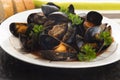 Clams in tomato sauce Royalty Free Stock Photo