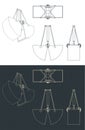 Clamshell digging bucket blueprints