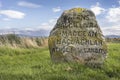 Clan Graves on Culloden Moor battlefield in Scotland. Royalty Free Stock Photo