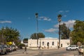 Historic jail, now a museum, people and vehicles, in Clanwilliam