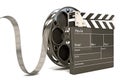 Clap Board with Film Reel