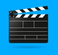 Clap movie board vector clapper