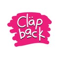 Clapback Generation Z Sticker in vector typography