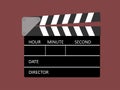 Clapboard clapper movie film action vector illustration