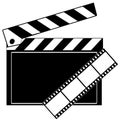 Clapboard and film strip