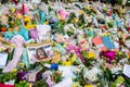 CLAPHAM, LONDON, ENGLAND- 16 March 2021: Flowers and tributes at Clapham Common Bandstand, in memory of Sarah Everard Royalty Free Stock Photo