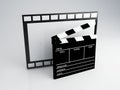 Clapper board, 3d illustration