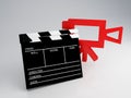 Clapper board 3d illustration