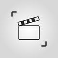 Clapper board icon. One of set web icons