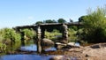 Clapper bridge near Postbridge in Dartmoor