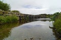 Clapper Bridge over Carrownisky River Ireland County Mayo Killeen Bunlahinch