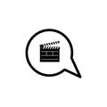 Clapperboard bubble chat vector design template illustration Royalty Free Stock Photo