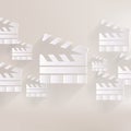 Clapperboard icon. Film , cinema, movie symbol Royalty Free Stock Photo