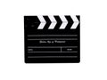 clapperboard isolated on white