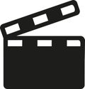 Clapperboard - movie cinema icon