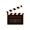 Clapperboard, open action of clapboard filmmaking equipment