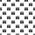 Clapperboard pattern, simple style