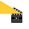 Clapperboard simple flat vector illustration