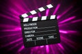 Clapperboard or slate board