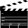 Clapperboard vector icon sign symbol