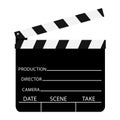 Clapperboard vector illustration on white background