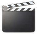 Clapperboard on white background