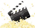 Clappers & Popcorn Royalty Free Stock Photo